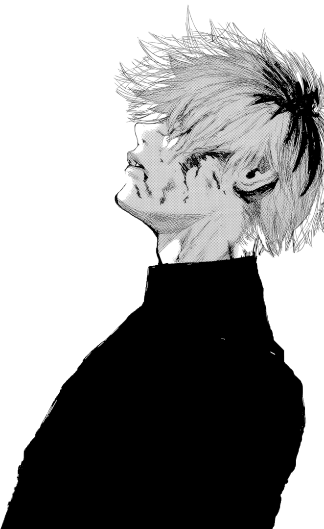 Transparent Sasaki Haise By Background-chan On Deviantart - Ken Kaneki Black And White (741x1078), Png Download
