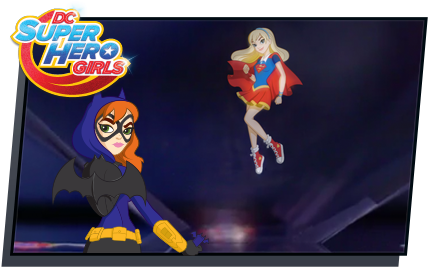 Batgirl's Hologram Of Supergirl - Dc Super Hero Girls Summer Olympus Tp (429x280), Png Download