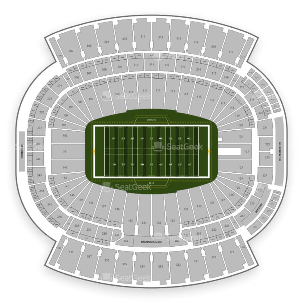 Buffalo Bills Seating Chart - New Era Field (1000x1000), Png Download