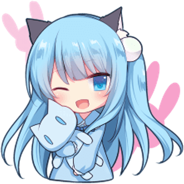 Cat Girl Sticker - Transparent Anime Cat Girl (400x400), Png Download