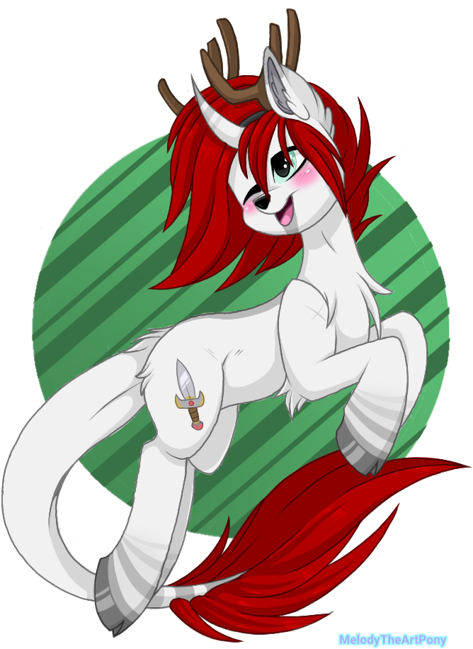 #1635482 - Antlers, Artist - Melodysnsfwartwork, Artist - Cartoon (678x926), Png Download