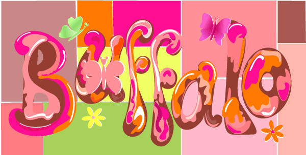 Creative Bubbalo Lettering, Painted With Butterflies - Illustration (600x305), Png Download