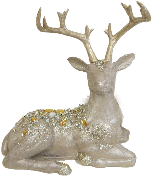 Jeweled Champagne Deer - Champagne (510x600), Png Download
