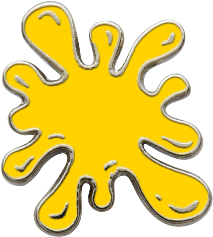 Free Orange Splat Cliparts, Download Free Clip Art, - Yellow Paint Splat (500x539), Png Download