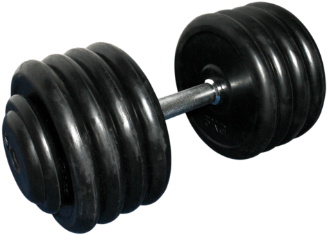Banner Black And White Download Barbell Clipart Transparent - Dumbbell (499x366), Png Download