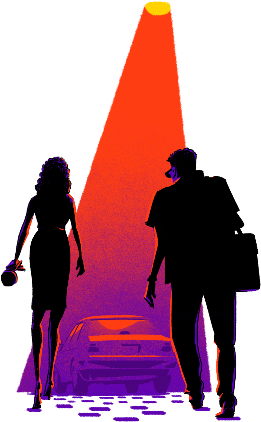 One Of The Robots In The Large Window Behind Plymouth - Silhouette (1551x1419), Png Download