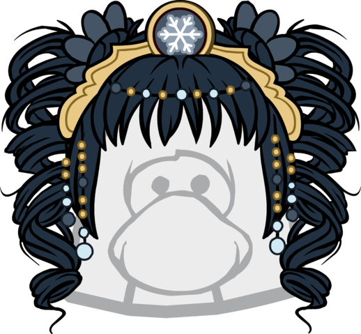 The Snow Fall Clothing Icon Id 1587 - Black Hair Club Penguin (518x479), Png Download