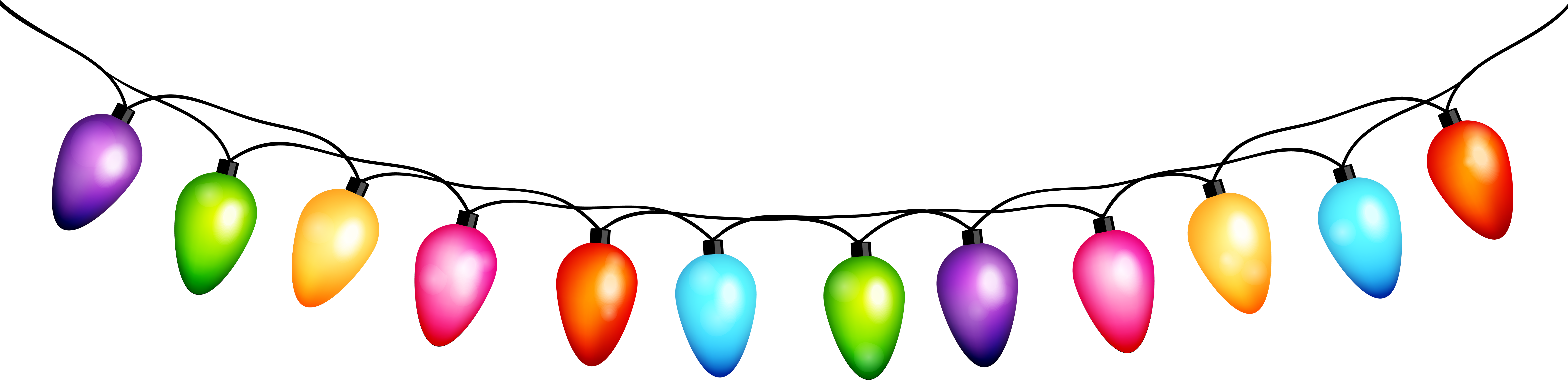 Christmas Light Bulb Png Transparent Background (8000x2046), Png Download