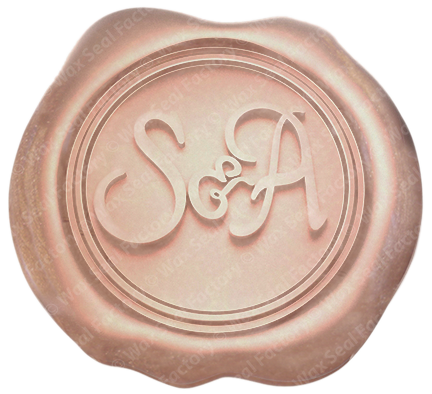 Custom Wax Seal - Wax Seal Rose Gold (432x394), Png Download
