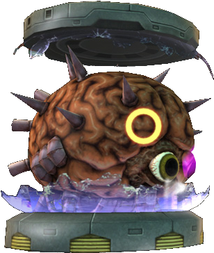 Mother Brain Ssb4 - Mother Brain Metroid Png (357x387), Png Download