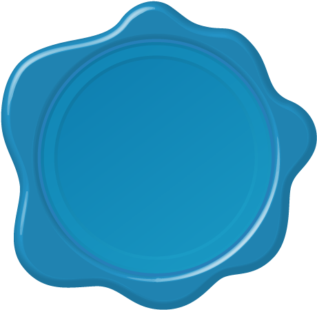 Blue Wax Seal 1 - Dimension (680x460), Png Download
