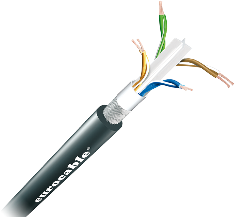 Cat6 Polyurethane Ethernet Cable - Black Audio / Mic Cable - 1m (1000x1000), Png Download