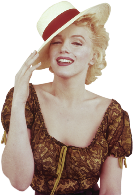 Free Png Marilyn Monroe Png Images Transparent - Marilyn Monroe In Hat (480x709), Png Download