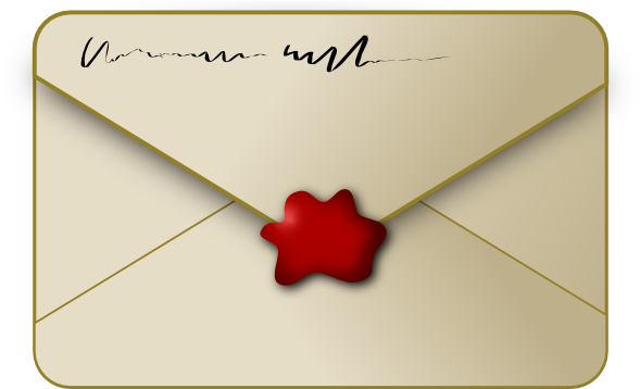 Sealing Wax, Seal, Mail - Sealed Envelope Clipart (600x364), Png Download