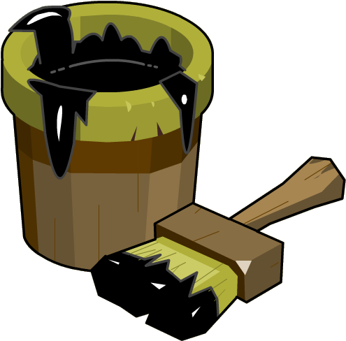 Black Paint - Bote De Pintura Negra (500x500), Png Download