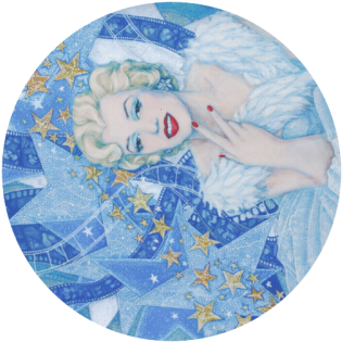 Blue Marilyn Monroe, Old Hollywood, Celebrity Portrait, - Marilyn Monroe Photo Pendant Black Necklace For Man (500x500), Png Download