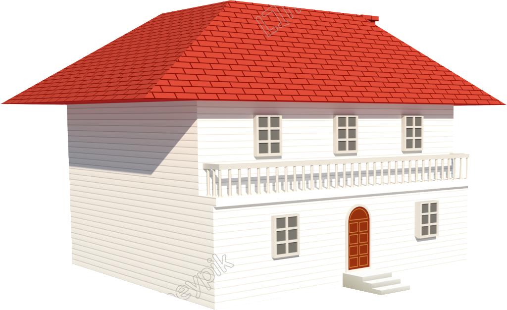 Clear Hand-painted Cartoon House Castle Png Transparent - Clear Background House Cartoon Png (1024x626), Png Download