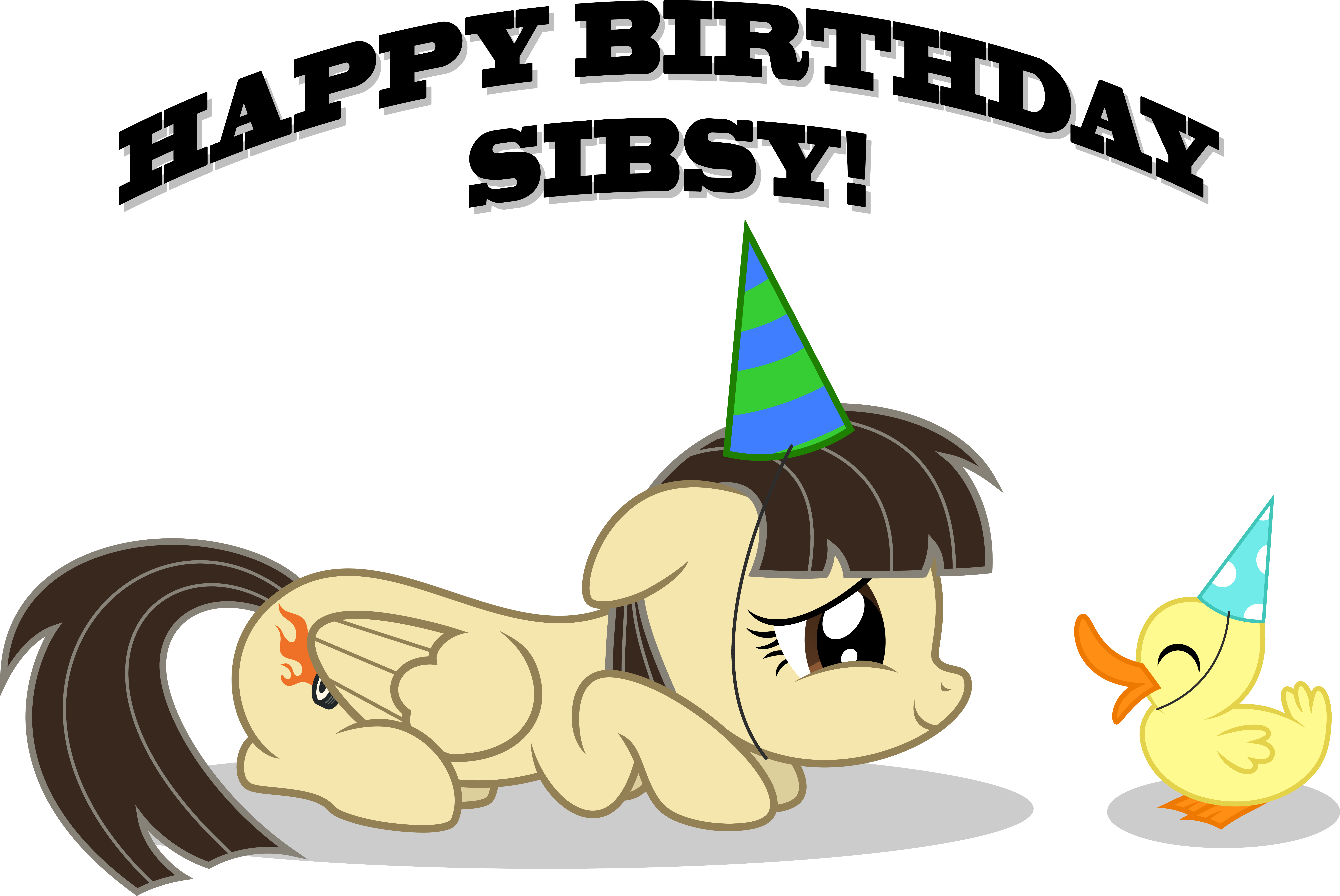 Thatguy1945, Birthday, Cute, Duck, Duckling, Floppy - Cartoon (8192x5600), Png Download