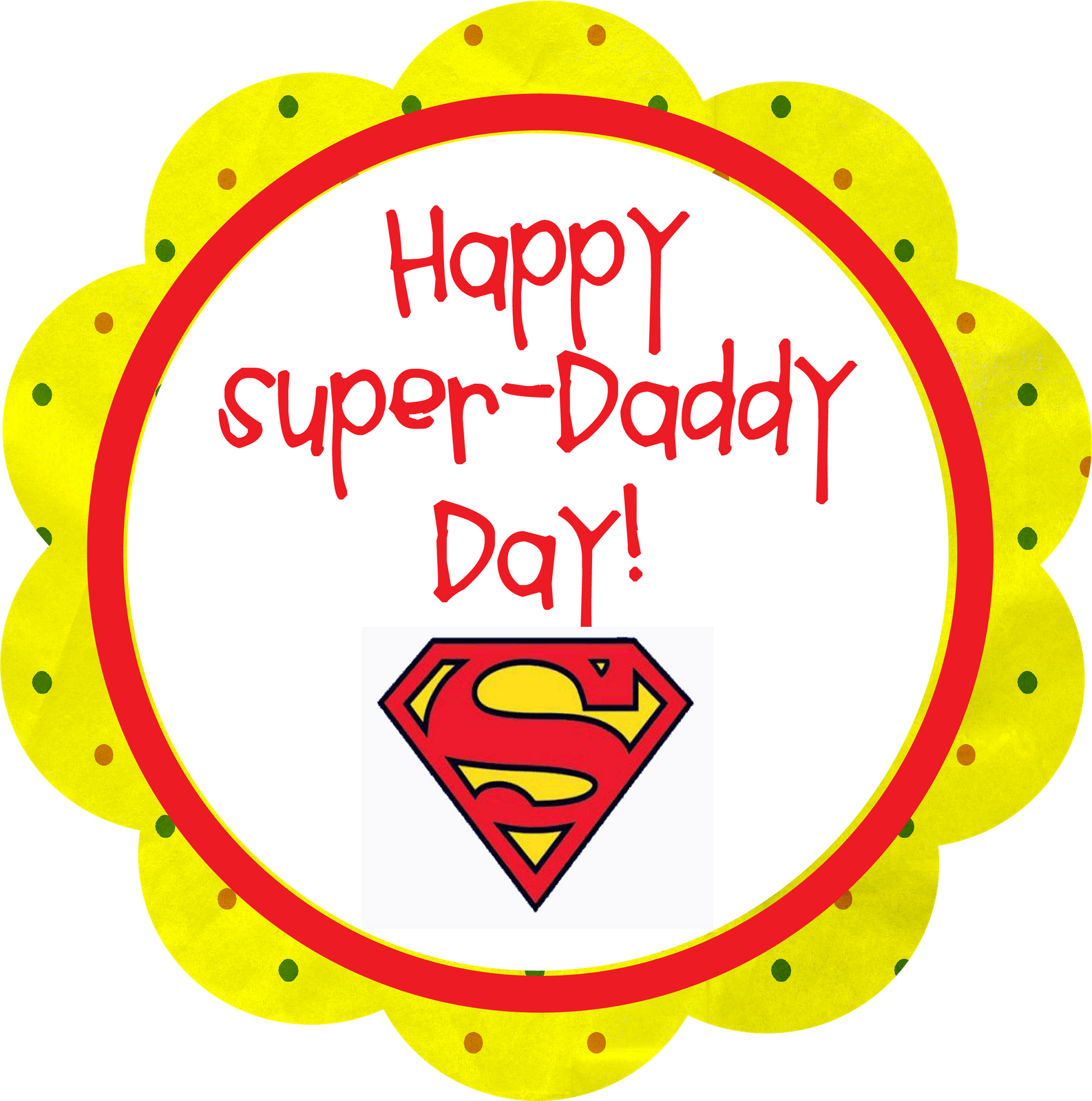 Father S Day Superman Toppers Oopsey Daisy - Super Daddy's Day (1586x1600), Png Download
