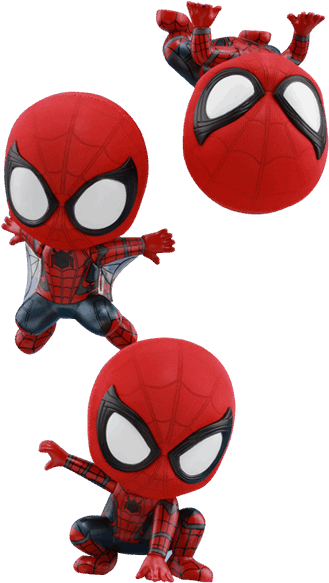 Marvel - Spider Man - Homecoming - Spider Man Hot Toys - Spider-man: Homecoming - Spider-man Cosbaby Set (600x600), Png Download