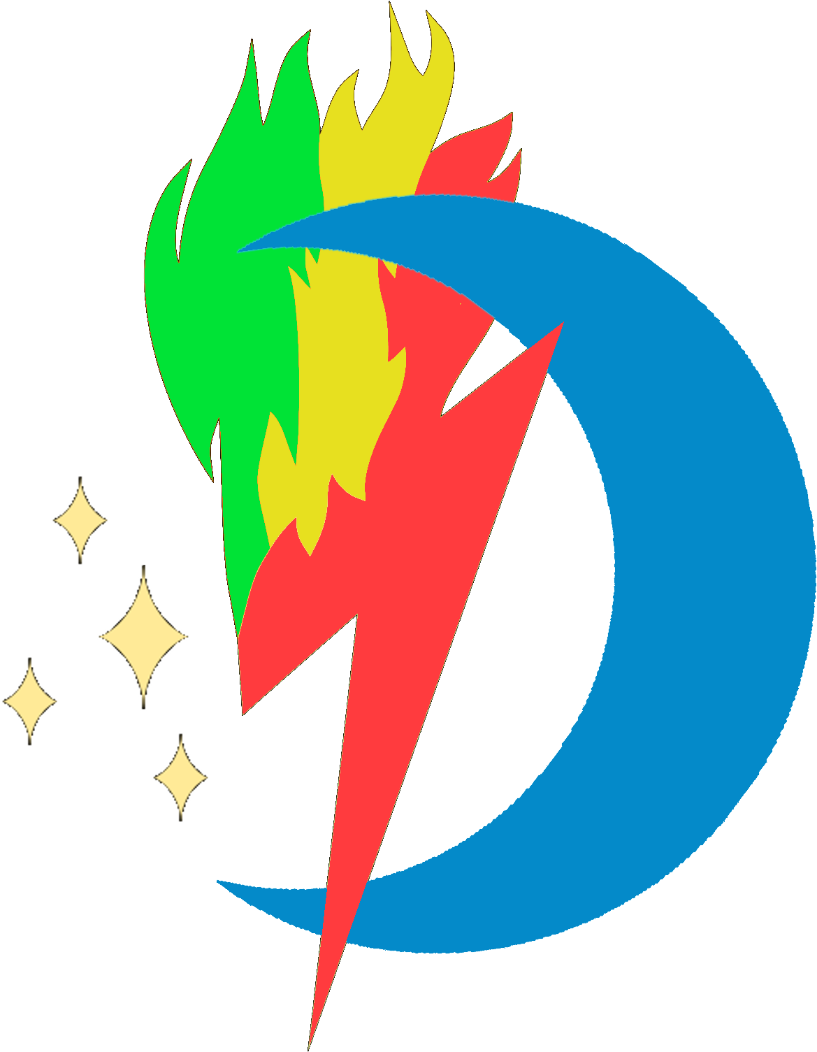 Lightning Bolt, Lightning - Mlp Fast Cutie Mark (377x479), Png Download