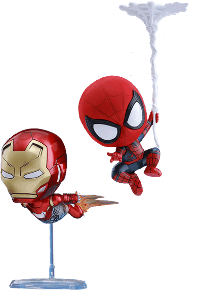 Marvel - Spider Man - Homecoming - Spider Man & Iron - Cosbaby Spiderman (600x600), Png Download
