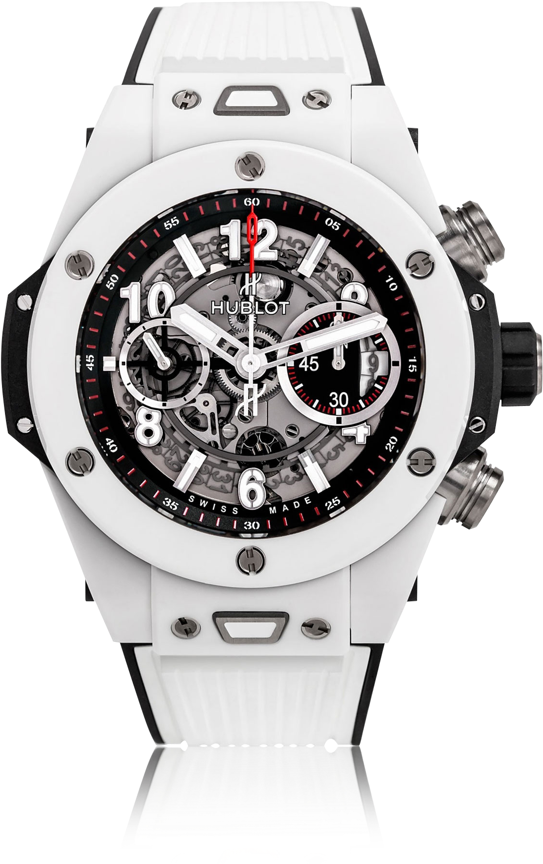 Model Hublot Big Bang Ceramic White Mens Watch - Hublot Big Bang Unico White (2000x2000), Png Download
