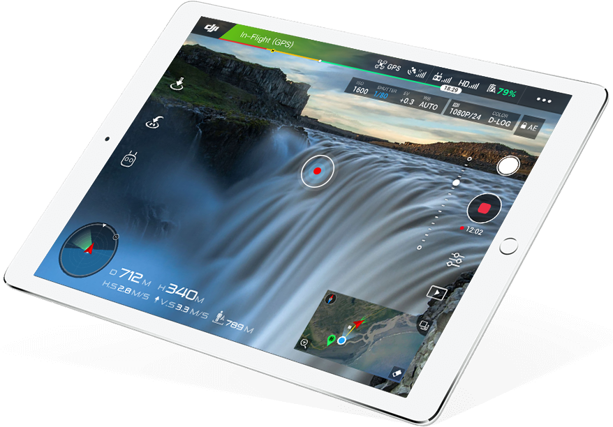 Dji Go Drone Flight App - Ipad Dji Go (922x618), Png Download