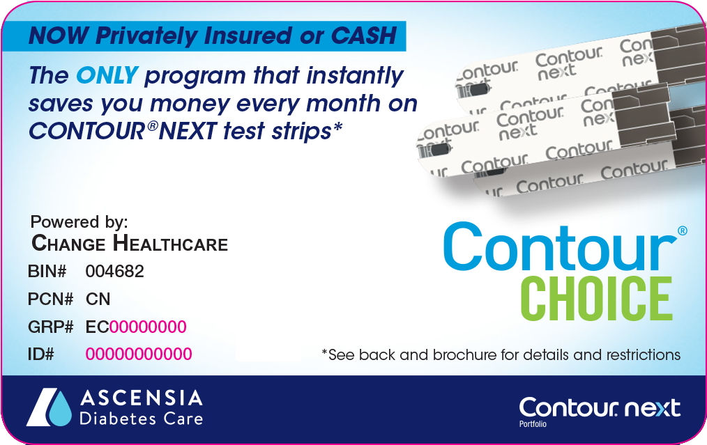 Contourchoice Card - Ascensia Contour Test Strips (1216x766), Png Download