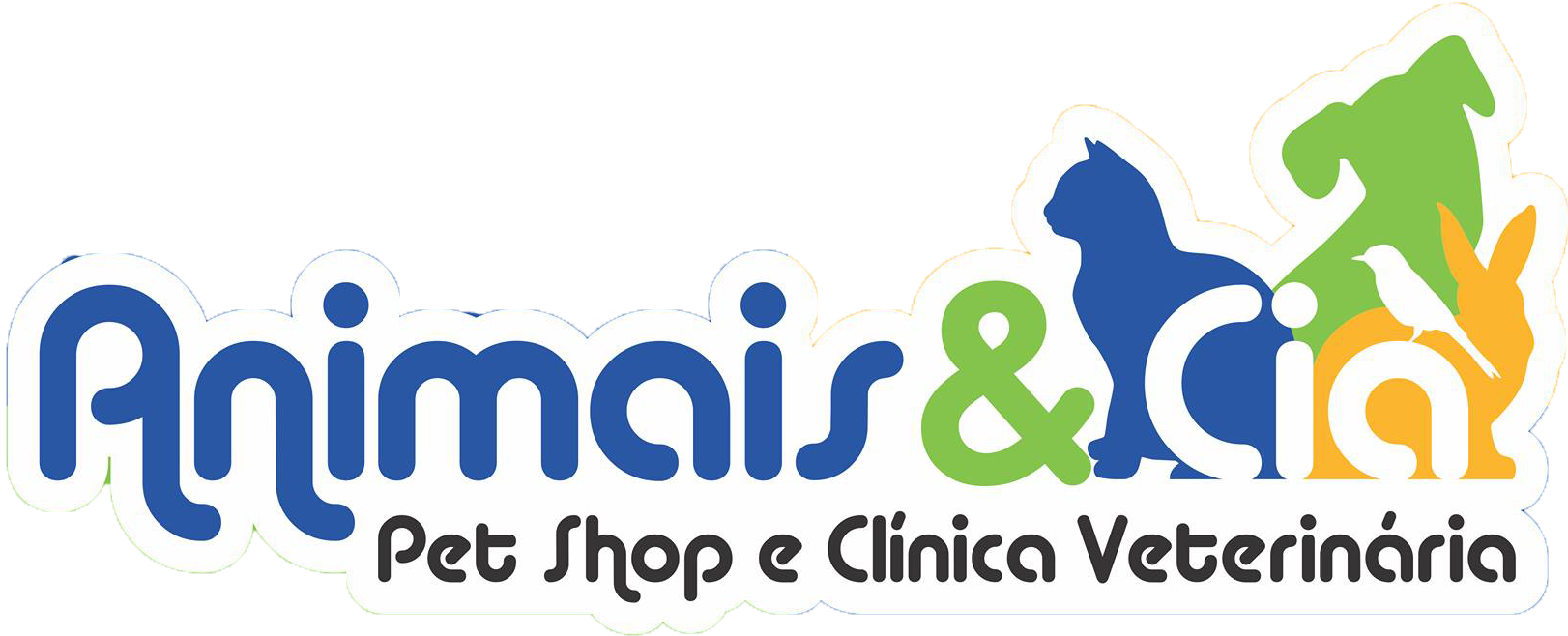 19 Out Animais E Cia Logo Png - Cat Dog (1622x658), Png Download