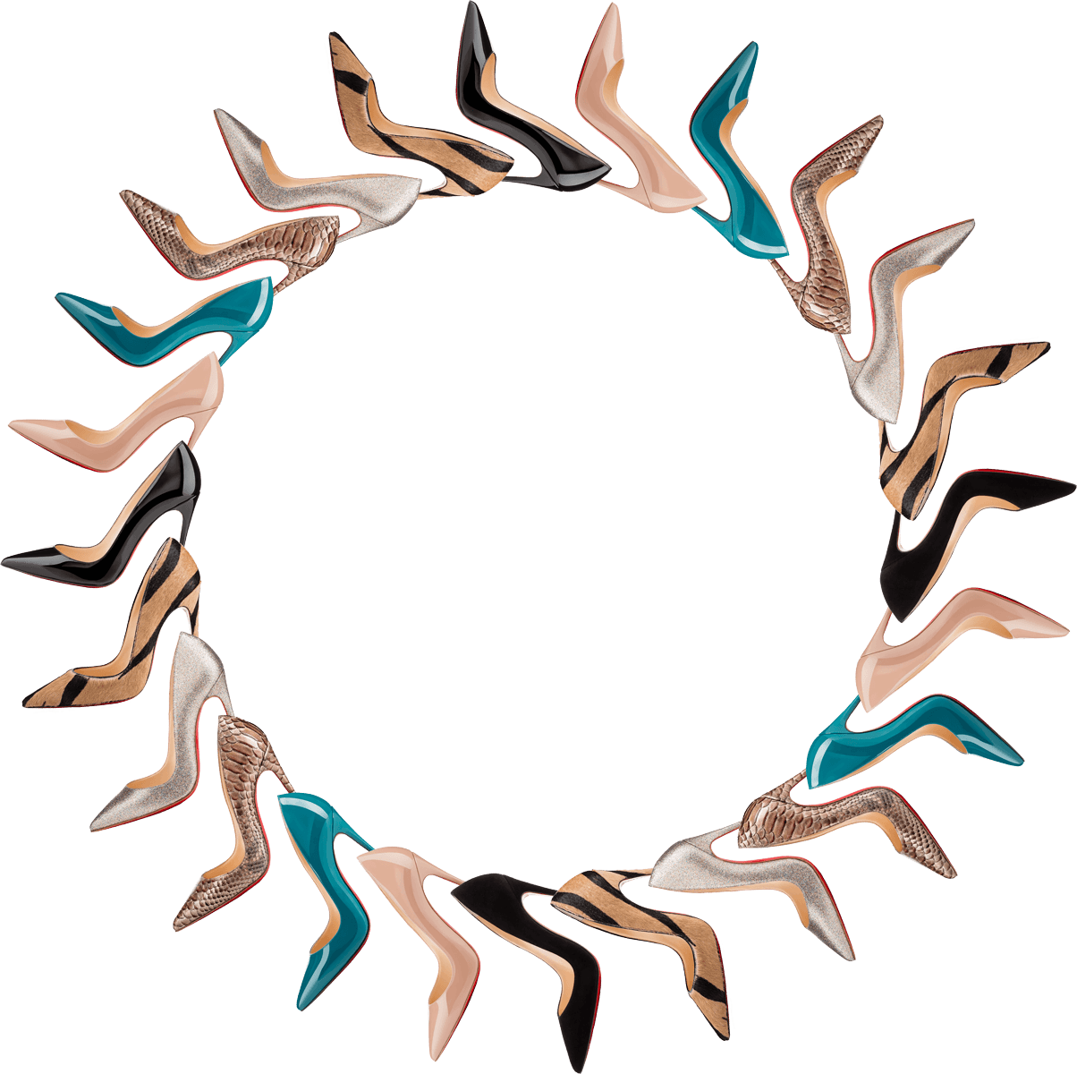 Rouge Goes With Everything - High-heeled Shoe (1204x1200), Png Download