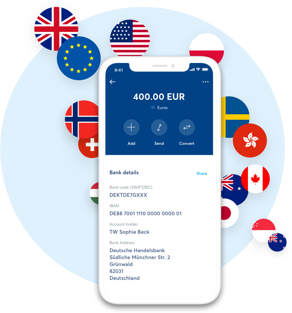Hold Money In 40 Currencies - Transferwise Borderless Account (1500x1384), Png Download