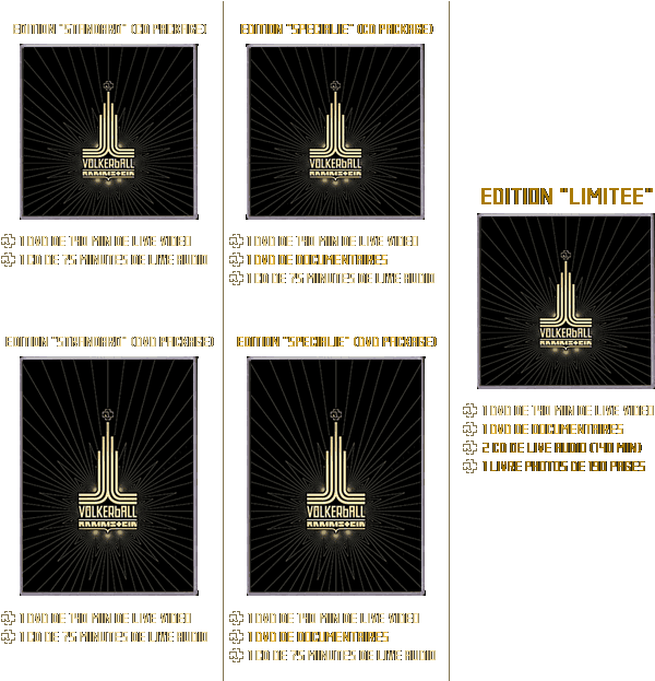 Rammstein World Dvd Völkerball - Rammstein Volkerball (w Dvd) 4 Cd (620x622), Png Download