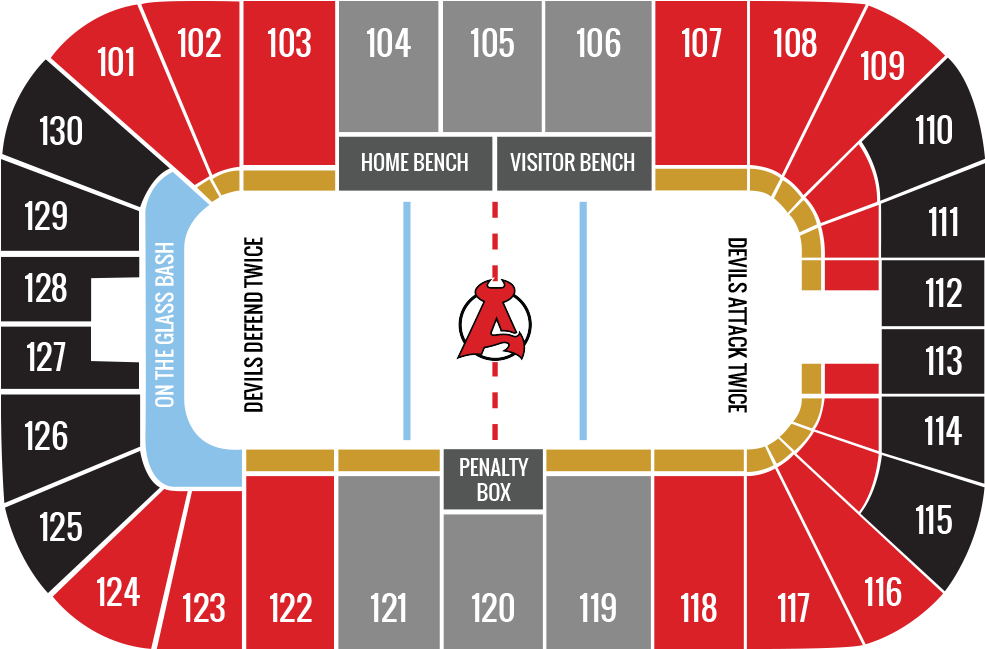 Seating Chart June - Binghamton Devils Seating Chart (990x655), Png Download