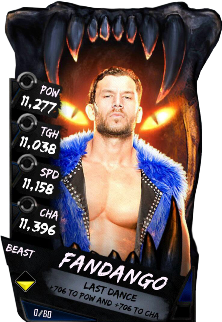Fandango S4 16 Beast - Wwe Supercard Beast Cards (733x1158), Png Download