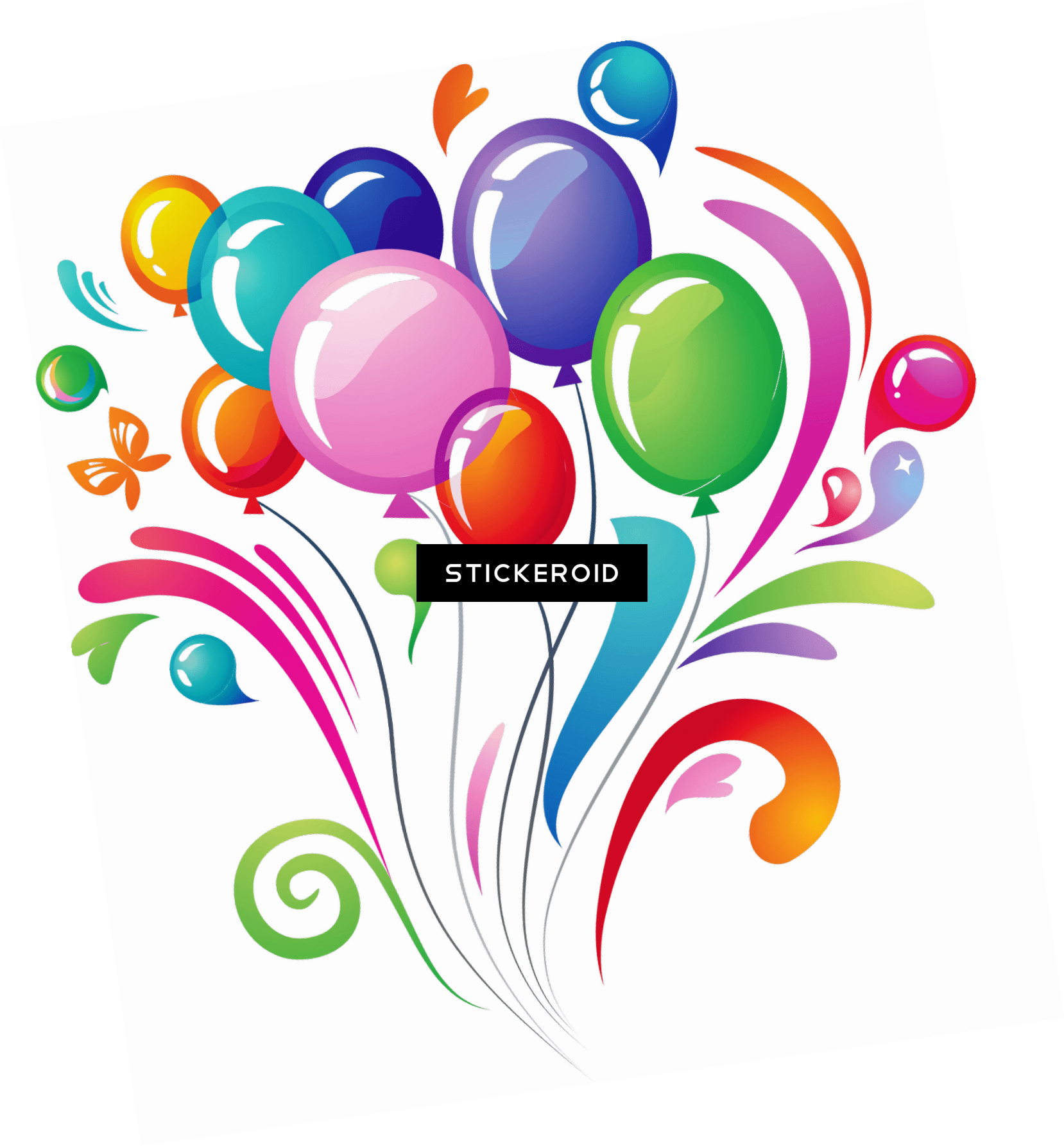 Dirt Explosion - Birthday Cake With Balloon Png (1658x1786), Png Download