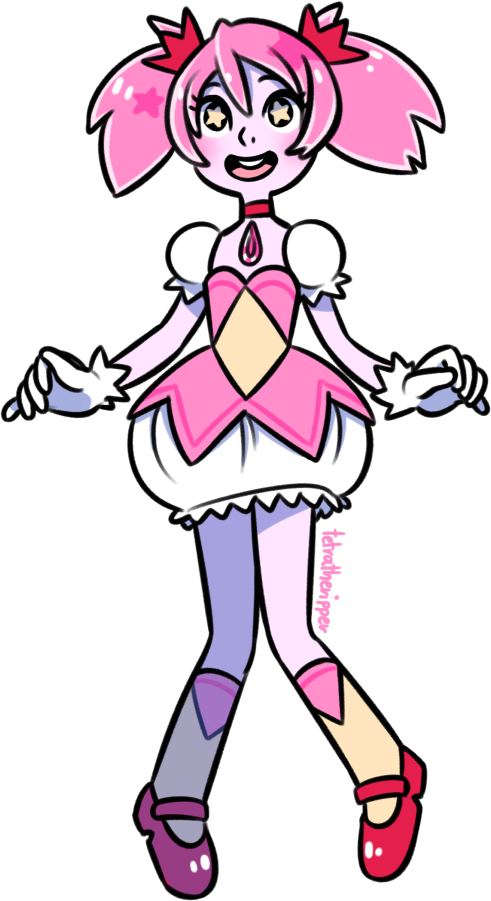 • My Art Fanart Crossover Madoka Mami Madoka Kaname - Steven Universe Gem Oc Tips (1097x1920), Png Download