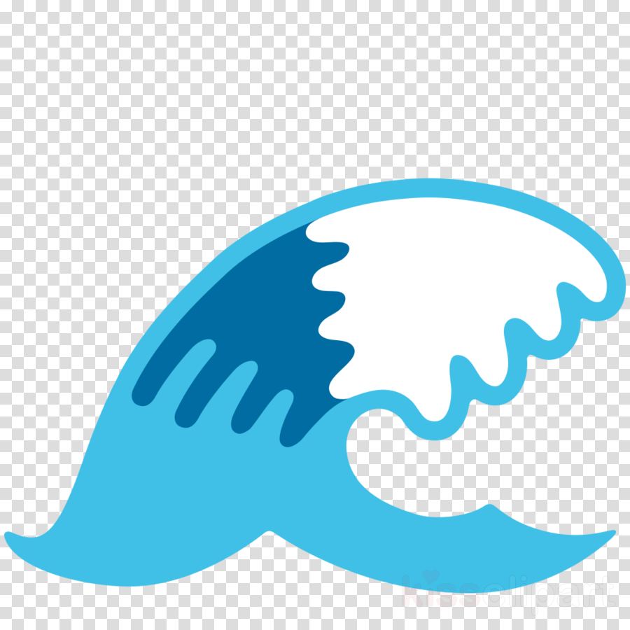 Waves Emoji Clipart Emojipedia Wave - Emoji Onda (900x900), Png Download