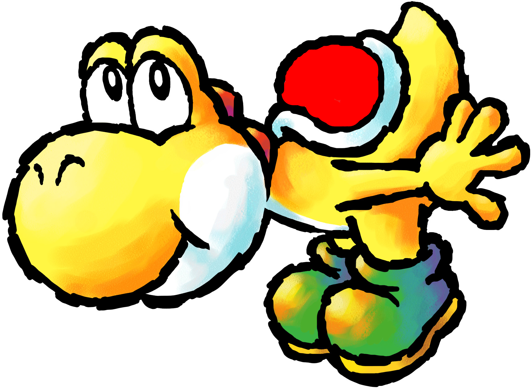 Thepremiumyoshi 2d - Yoshi And Baby Bowser (1821x1269), Png Download