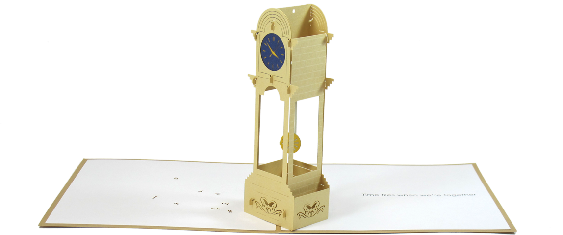 Grandfather Clock Love Pop Up Card - Lovepop, Inc. (1280x720), Png Download