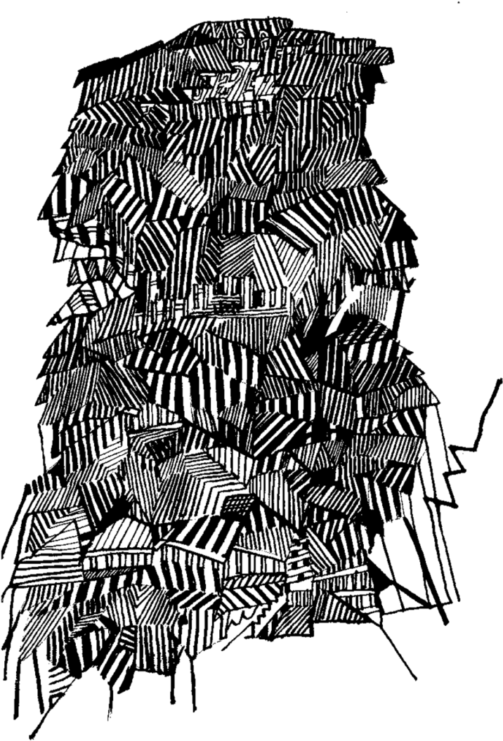 A Focal Point In The City's Grey-zone Is All It Takes - Drawing (800x1119), Png Download