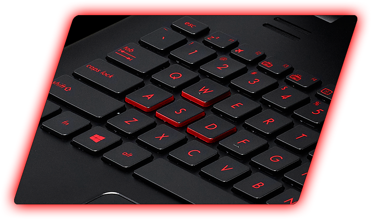 Backlit Chiclet Keyboard With Specially Marked Wasd (813x544), Png Download