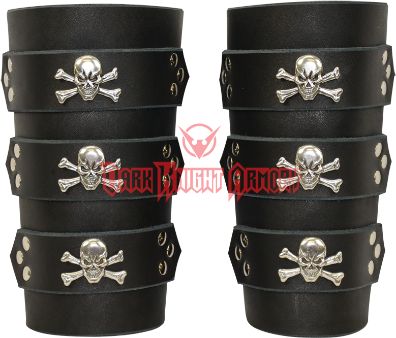 "medieval Collectible" Jolly Roger Pirate Bracers (850x850), Png Download
