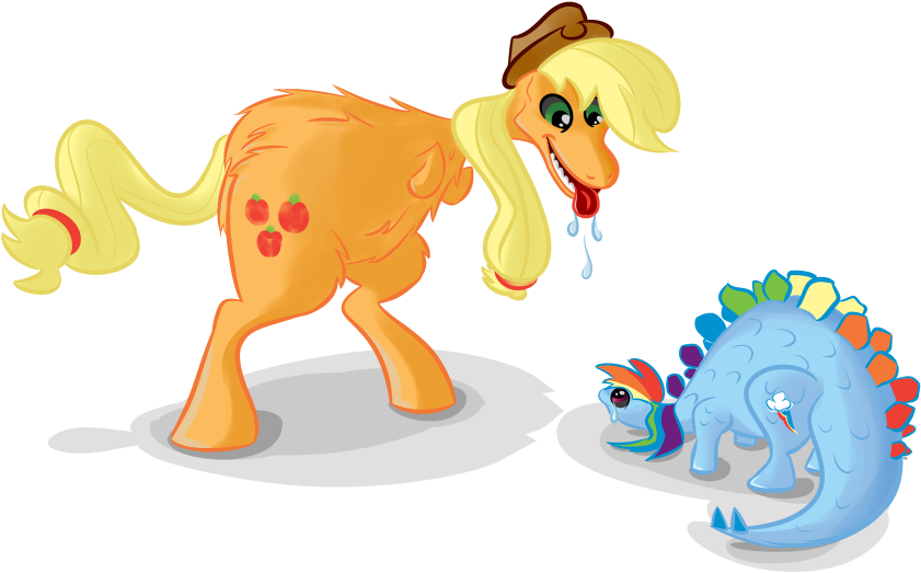 Nuclearsuplexattack, Dinosaur, Imminent Vore, Pre-vore, - Rainbow Dash Dinosaur (900x540), Png Download