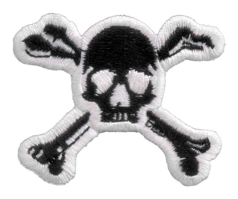Jolly Roger Patch Skull Sew On Patch Skull Skull Pirat - Skull (1000x1000), Png Download