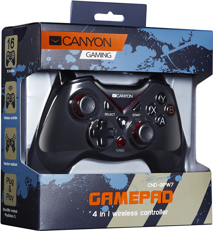 Спецификации - Геймпад Canyon Cnd Gpw8 (1280x1280), Png Download