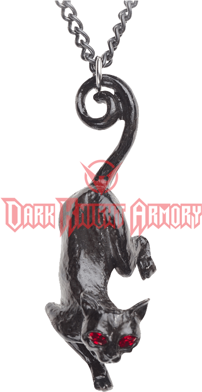 Cat Sith Black Pewter Necklace (787x787), Png Download