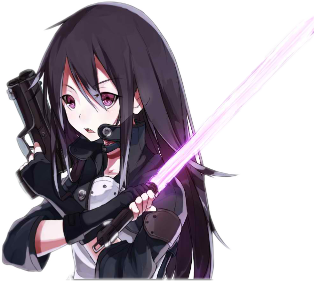 Kirito Ggo Kirito Anime Ggofreetoedit - Kirito Gun Gale Online Render (627x561), Png Download