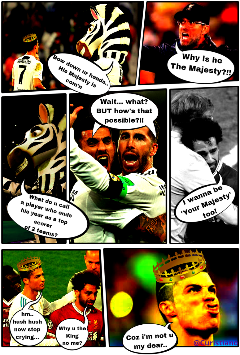 Cristiano Ronaldo, Mohamed Salah And Sneaky Zebra (848x1200), Png Download