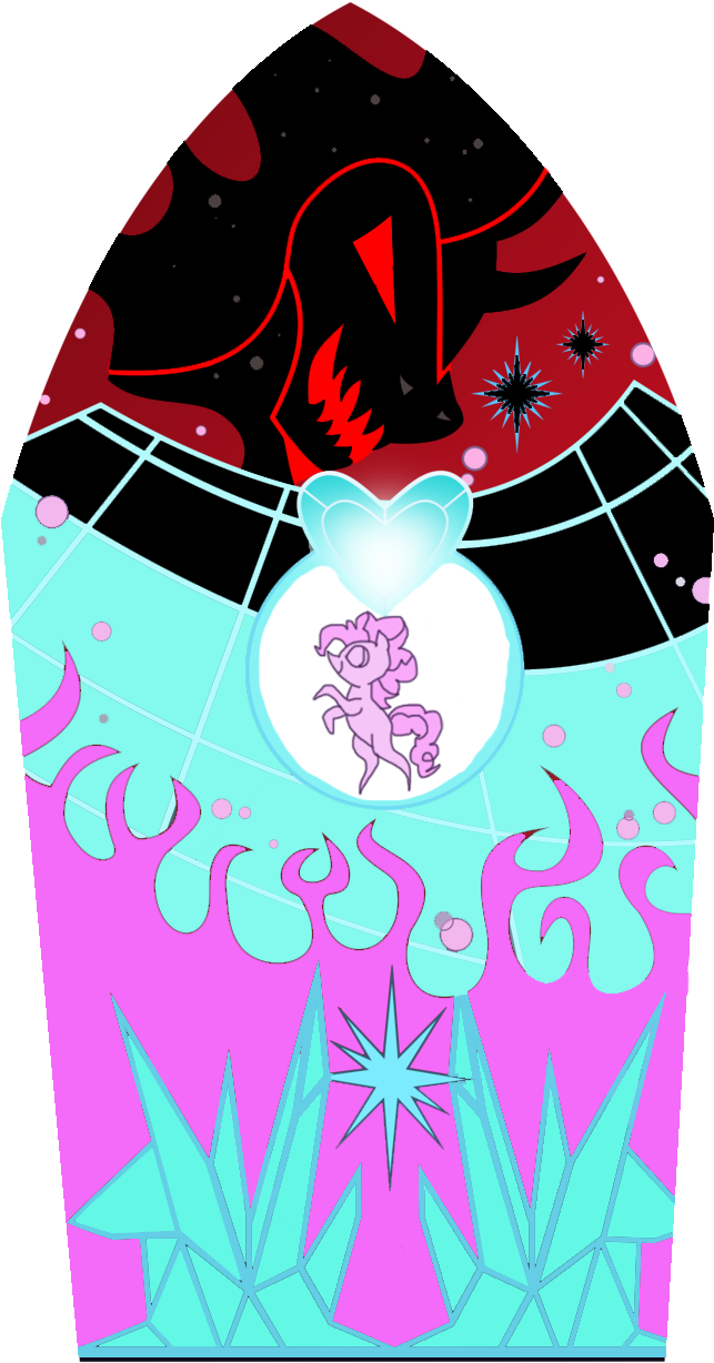 Harth Vs King Sombra Glass - Illustration (649x1229), Png Download